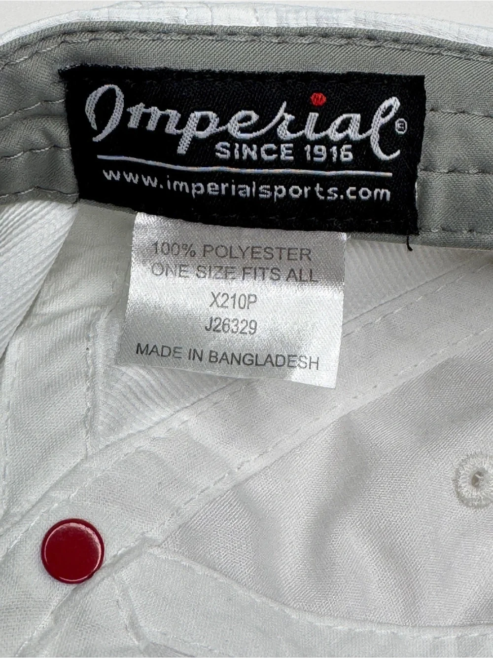 Match Play World Golf Championships White Embroidered Imperial Golf Cap